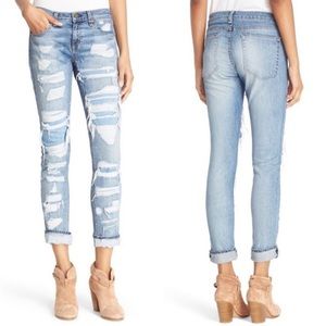 Rag & Bone the Dre in Brigade Denim Low Rise Skinny Ripped Jeans Size 27